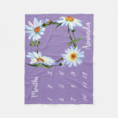 Couverture Polaire Jalon Daisy Aquarelle Purple Photo Keepsaké (Devant)