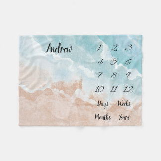 Couverture Polaire Jalon de bébé personnalisé