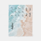 Couverture Polaire Jalon de bébé personnalisé (Devant)