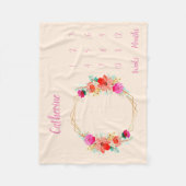 Couverture Polaire Jalon de bébé personnalisé (Devant)