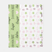 Couverture Polaire Jalon de croissance du bébé Sucre et épices (Devant)