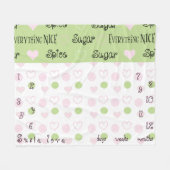 Couverture Polaire Jalon de croissance du bébé Sucre et épices (Devant (Horizontal))