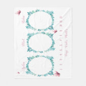 Couverture Polaire Jalon de triplets floraux à l'aquarelle mignonne (Devant)