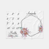 Couverture Polaire Jalon Frame Floral Wreath Baby Keepsaké (Devant (Horizontal))