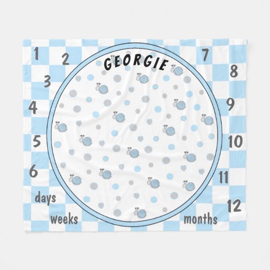 Couverture Polaire Jalons et escargots Baby (Devant (Horizontal))