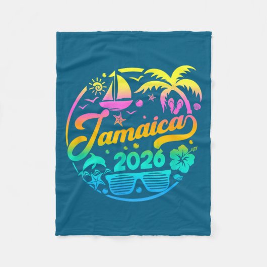Couverture Polaire Jamaica 2026 Family Vacation Beach Matching Group  (Devant)