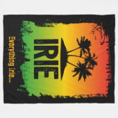 Couverture Polaire Jamaïcain Patwah Rastafari Tout IRIE Cool (Devant (Horizontal))
