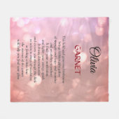 Couverture Polaire Janvier Birthstone Garnet design (Devant (Horizontal))