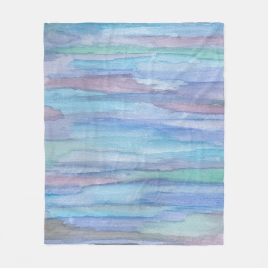 Couverture Polaire Janvier Matin Bleu Abstrait (Devant)