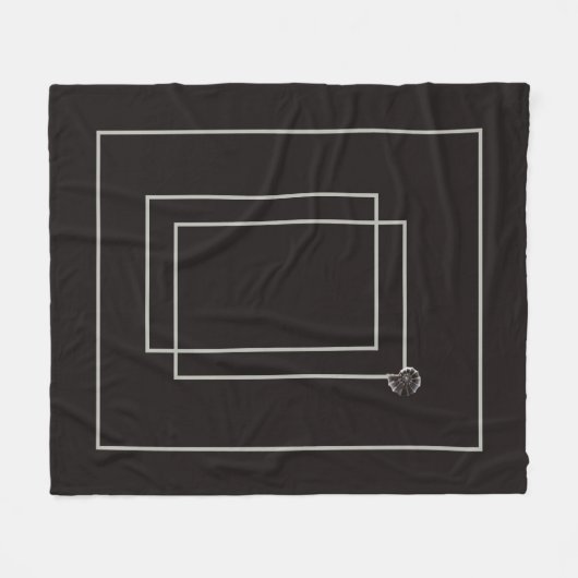 Couverture Polaire Japandi mer vie côtière beige neutre monochrome (Devant (Horizontal))