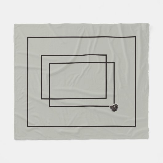 Couverture Polaire Japandi mer vie côtière beige neutre monochrome (Devant (Horizontal))