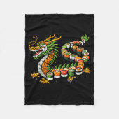 Couverture Polaire Japanese Dragon Sushi Funny Japanese Food Art Men (Devant)