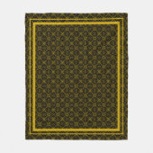 Couverture Polaire Japanese Gold & Black Hanabishi Pattern (Devant)