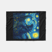 Couverture Polaire Japanese Monster Kaiju Van Gogh Starry Night  (Devant (Horizontal))