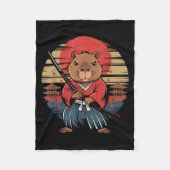 Couverture Polaire Japanese Samurai Capybara  (Devant)