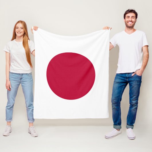Couverture Polaire Japon - Drapeau japonais - Hinomaru (En situation)