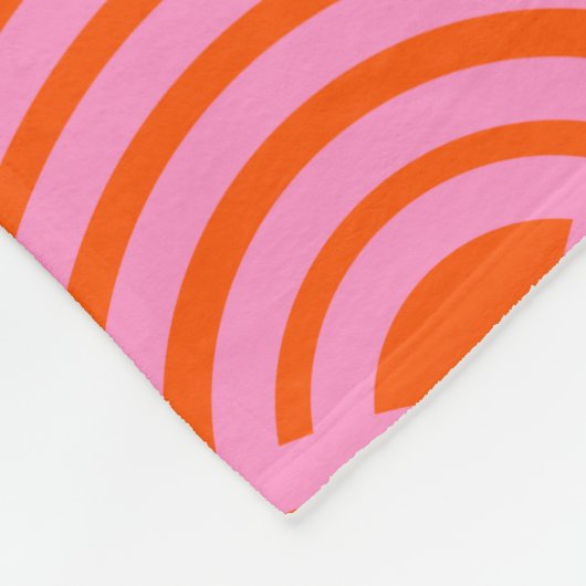 Couverture Polaire Japon Vague Seigaiha Motif Preppy Orange rose (Coin)