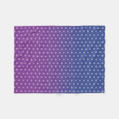 Couverture Polaire Japonais Asanoha traditionnel imprimé bleu & viole (Devant (Horizontal))