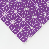 Couverture Polaire Japonais Asanoha traditionnel imprimé bleu & viole (Coin)