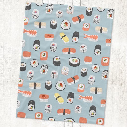 Couverture Polaire Japonais Sushi Nigiri Maki Motif