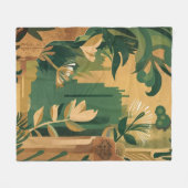 Couverture Polaire Jardin Abstrait : Botanique (Devant (Horizontal))