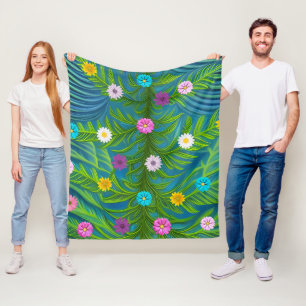 Couverture Polaire Jardin Abstrait de la petite salade