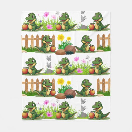 Couverture Polaire Jardin Alligator (Devant)