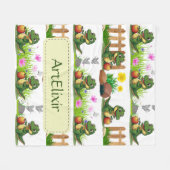 Couverture Polaire Jardin Alligator personnalisé (Devant (Horizontal))