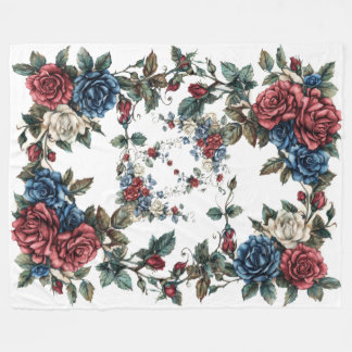 Couverture Polaire Jardin Americana Roses Patriot