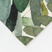 Couverture Polaire Jardin - Aquarelle Rustique Botanique Feuille (Coin)