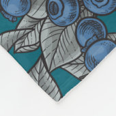 Couverture Polaire Jardin aux bleuets, bleu et gris (Coin)