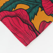 Couverture Polaire Jardin aux coquelicots rouges (Coin)