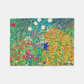 Couverture Polaire Jardin aux fleurs, Gustav Klimt (Devant (Horizontal))