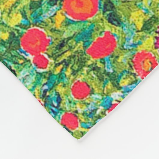 Couverture Polaire Jardin aux fleurs, Gustav Klimt (Coin)