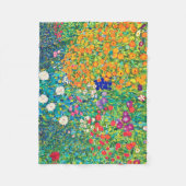 Couverture Polaire Jardin aux fleurs, Gustav Klimt (Devant)