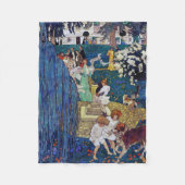 Couverture Polaire Jardin avec chien et chat, Jessie Willcox Smith (Devant)