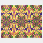 Couverture Polaire Jardin Bohème Fleur En Été 2 Floral (Devant (Horizontal))