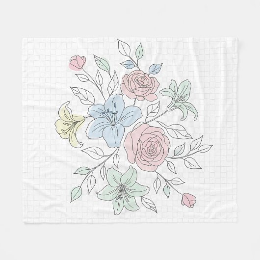 Couverture Polaire Jardin d'art botanique en ligne (Devant (Horizontal))
