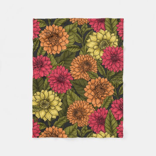 Couverture Polaire Jardin de Dahlia (Devant)