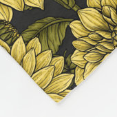 Couverture Polaire Jardin de Dahlia jaune (Coin)