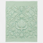 Couverture Polaire Jardin de Jade — Céladon Pâle Persan (Devant)