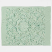 Couverture Polaire Jardin de Jade — Céladon Pâle Persan (Devant (Horizontal))