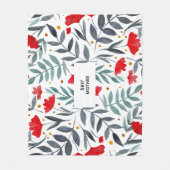 Couverture Polaire Jardin de l'aquarelle magique Fête des mères (Devant)