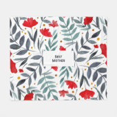 Couverture Polaire Jardin de l'aquarelle magique Fête des mères (Devant (Horizontal))