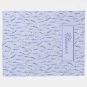 Couverture Polaire Jardin de Lavender Sprigs - Monogrammé (Devant (Horizontal))