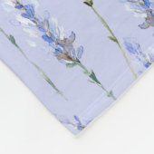 Couverture Polaire Jardin de Lavender Sprigs - Monogrammé (Coin)