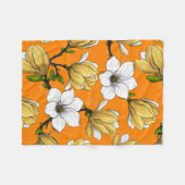Couverture Polaire Jardin de Magnolia en jaune (Devant (Horizontal))