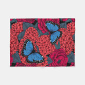 Couverture Polaire Jardin de morpho bleu (Devant (Horizontal))