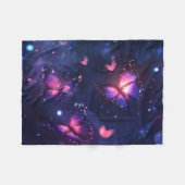 Couverture Polaire Jardin de papillons de nuit céleste (Devant (Horizontal))