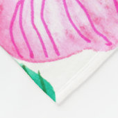 Couverture Polaire Jardin de pétunia aquarelle (Coin)